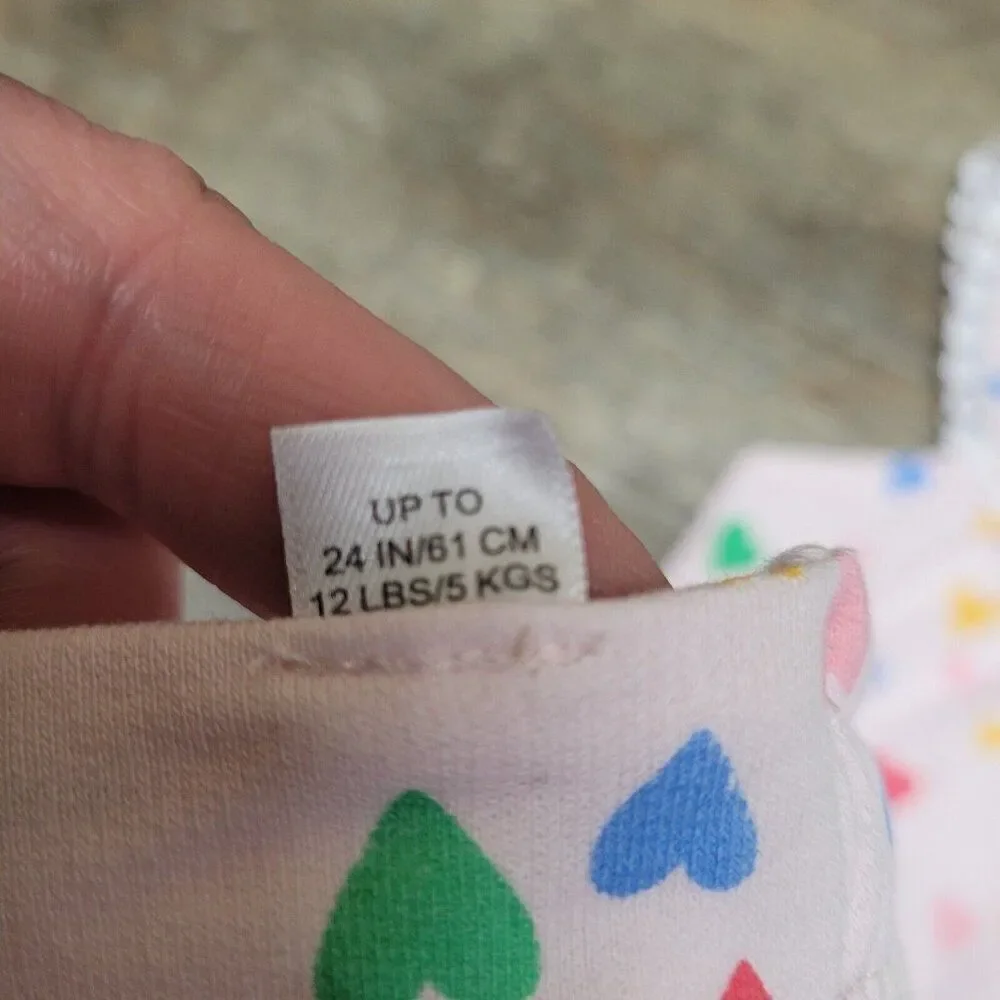 Little Me‎ Dillard's Heart Print Girls 3 Months Jumpsuit & Headband, 2 Piece Set
